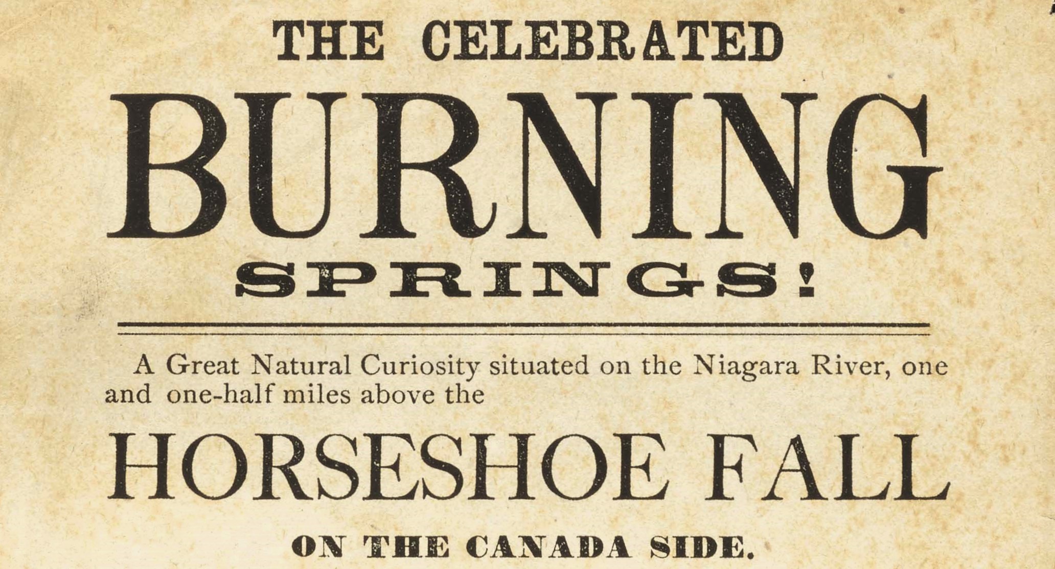 Burning Springs handbill ad