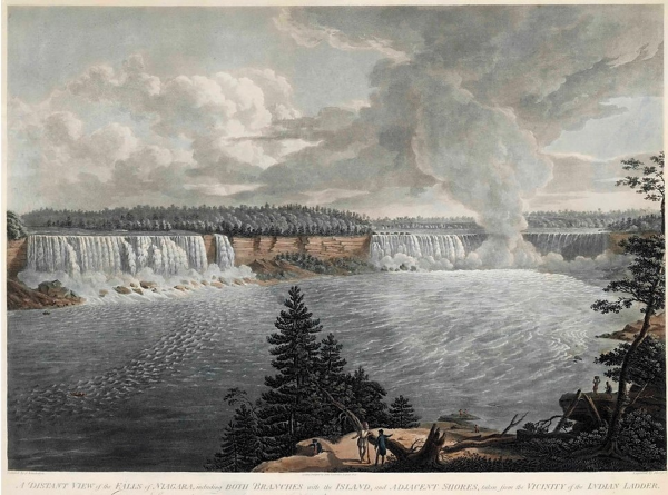 A Distant View of the Falls of Niagara by American artist, John Vanderlyn, 1804