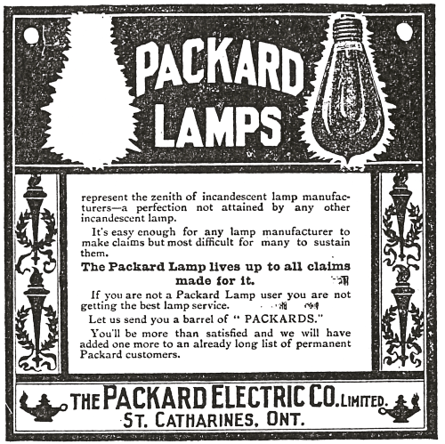 Packard Lamp ad